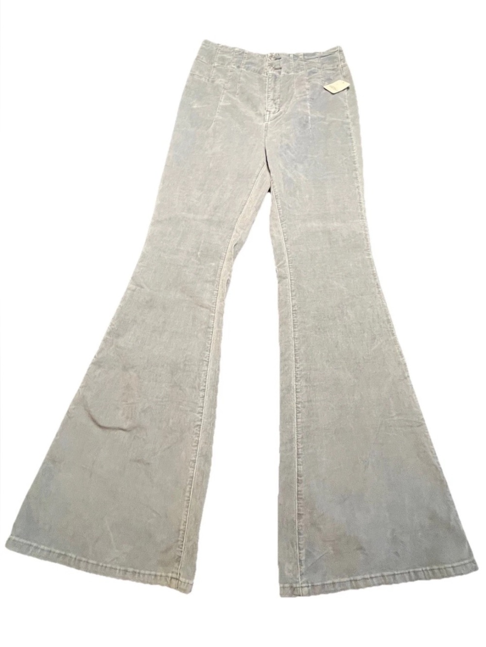 We The Free Free People Dusty Blue Corduroy Flare Leg Pants Size 30